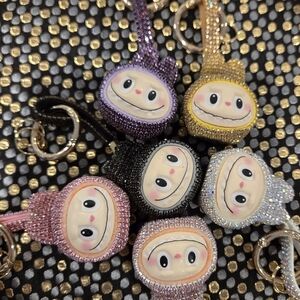 Labubu Rhinestone Bag Charm .. Keychain